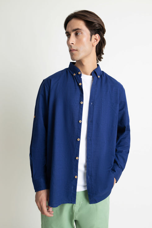 Blue Button-Down Shirt